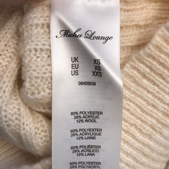 Micha Lounge brand size XS pullover crop length sweater with high collar- NWT - Picture 4 of 4